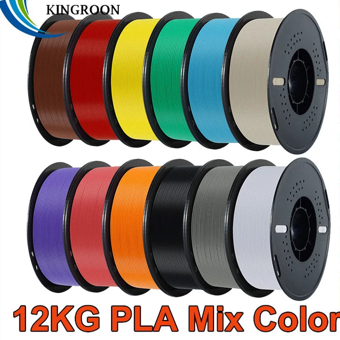 KINGROON 10KG/22LBS Multicolor PLA Filament 1KG/Roll 1.75mm For 3D Printer Material for 3D Printing 3D Printer Filament Free Shipping