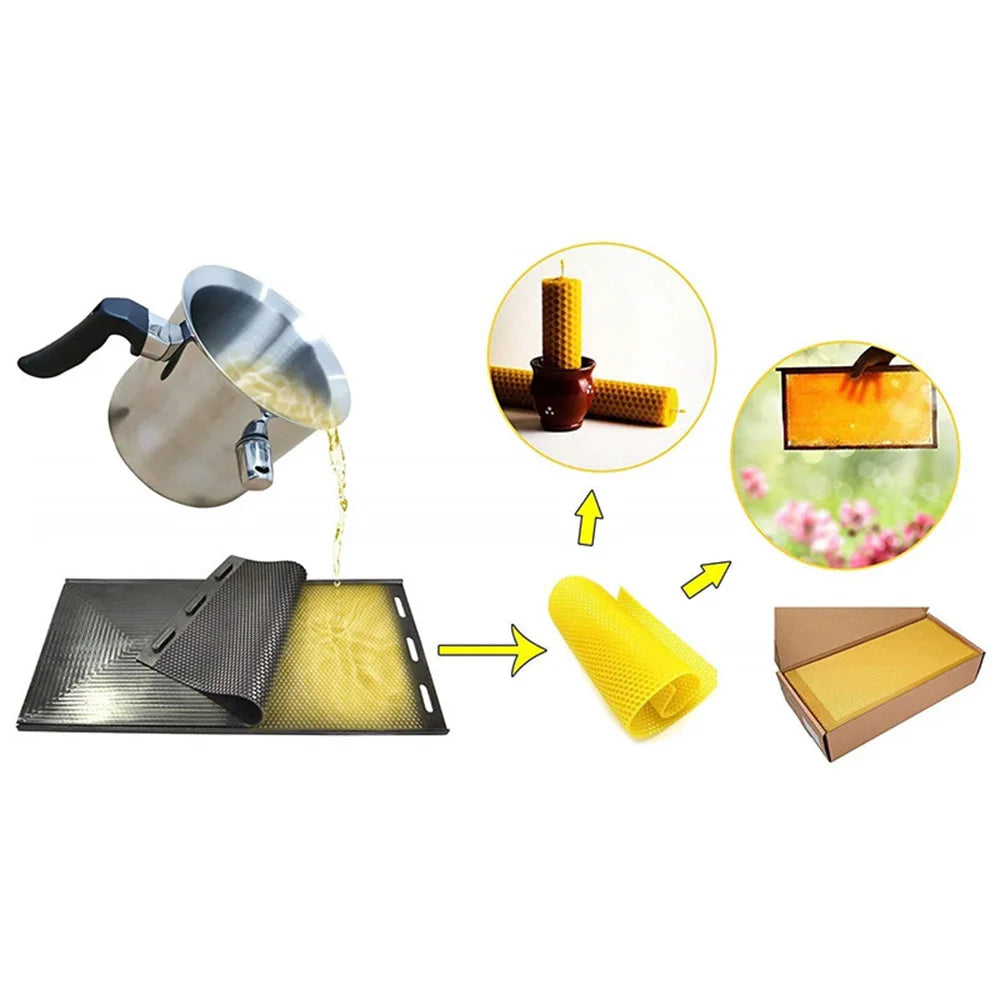 Silicon Flexible Beehive Wax Machine Foundation Sheets Mold Beeswax Foundation Press Mould Beekeeping for Beekeeper Candle