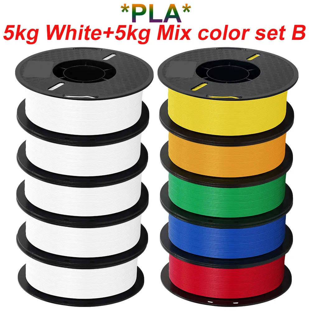 3D Printer Filament PLA & PETG 10KG 10 Rolls 1.75mm 26 Colors KINGROON