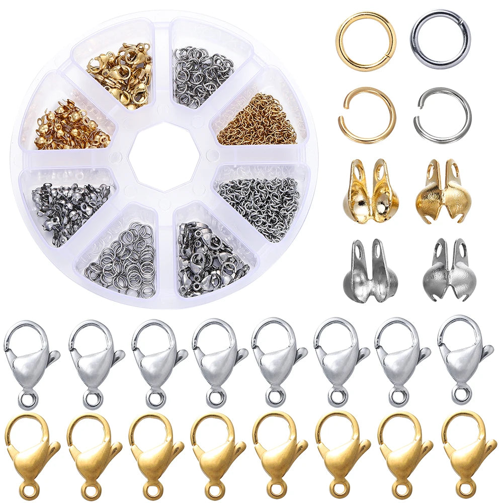 Jewelry Making Kits Stainless Steel Lobster Clasps Open Jump DIY Jewelry Making