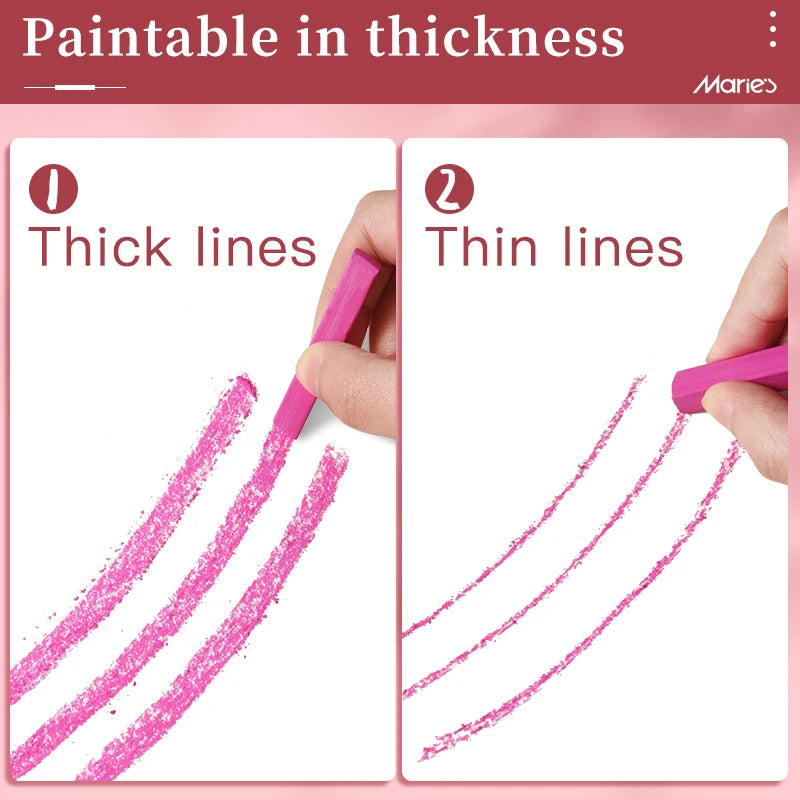 Marie's Soft Chalk Pastels — 12, 24, 36 or 48 Colors for Artists