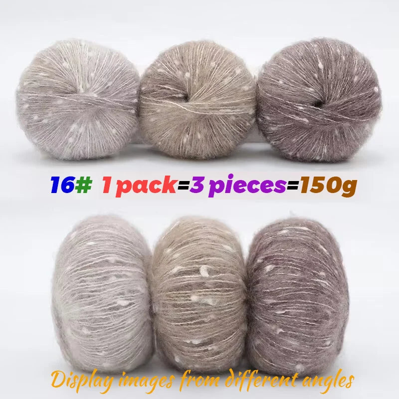 Yarn, Colorful Snow-Dot Effect for Knitting Sweaters, Hats, Scarves & Vests