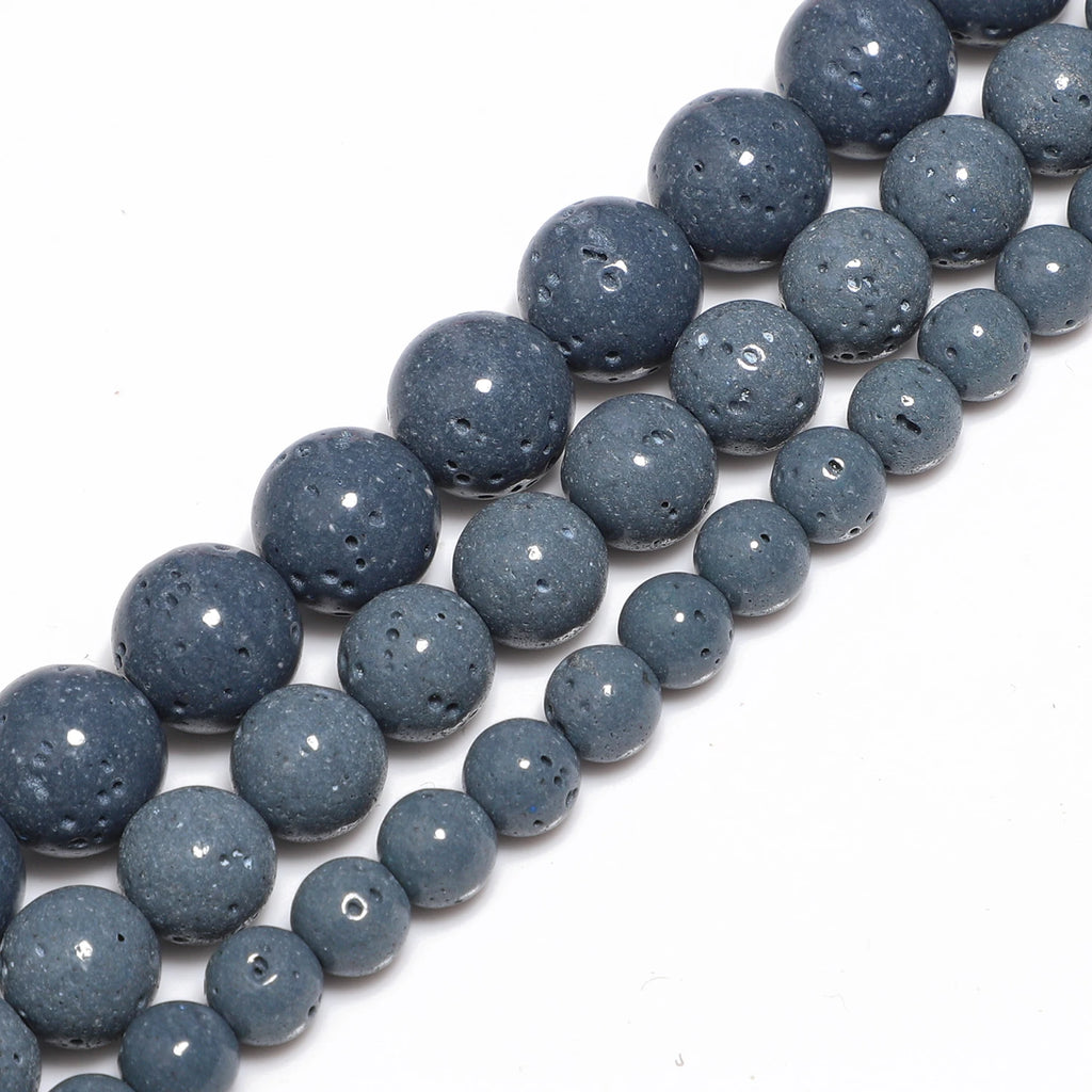 Stone Beads Round Blue Coral-Style Spacers for DIY Jewelry Making Craft Beads