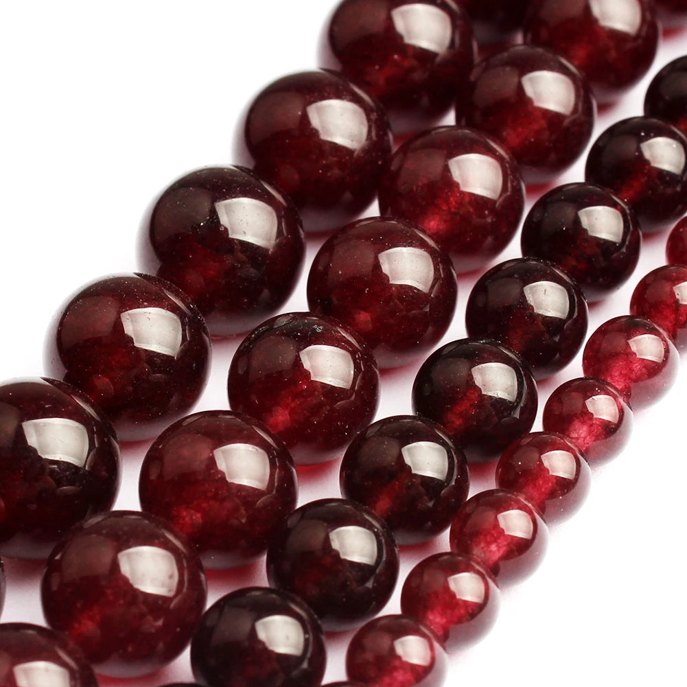Stone Beads Round Jade Chalcedony Styles for DIY Jewelry Making Craft Beads