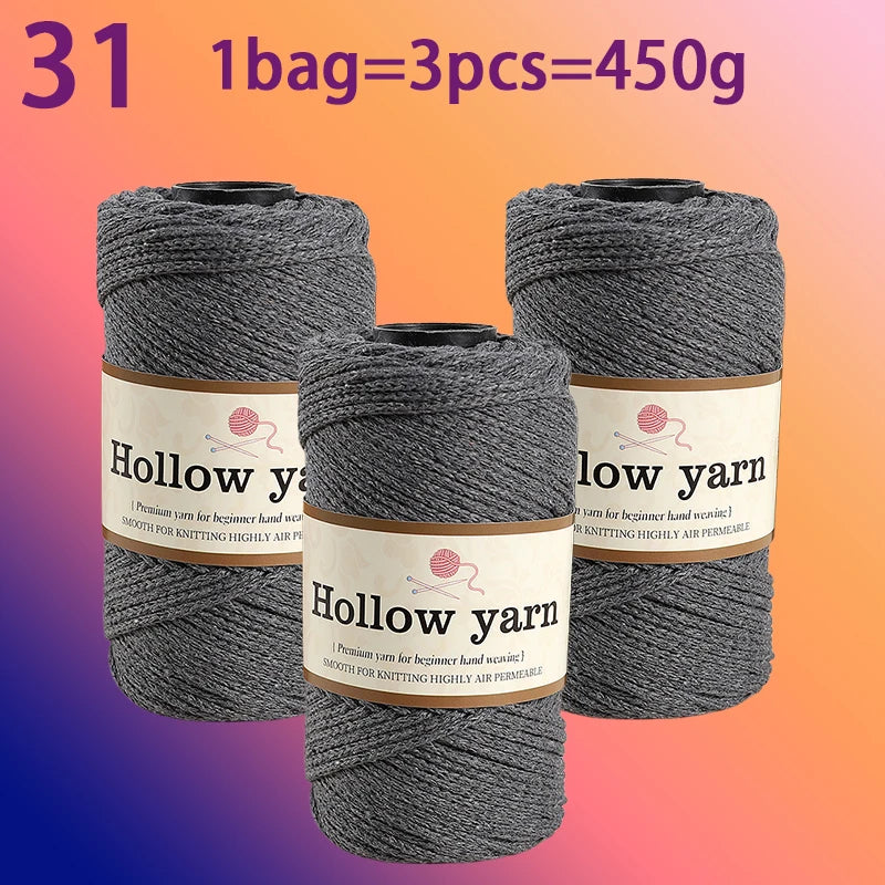 Yarn, Hollow Cord for Bags, Storage Baskets, Floor Mats & Hanging Crafts