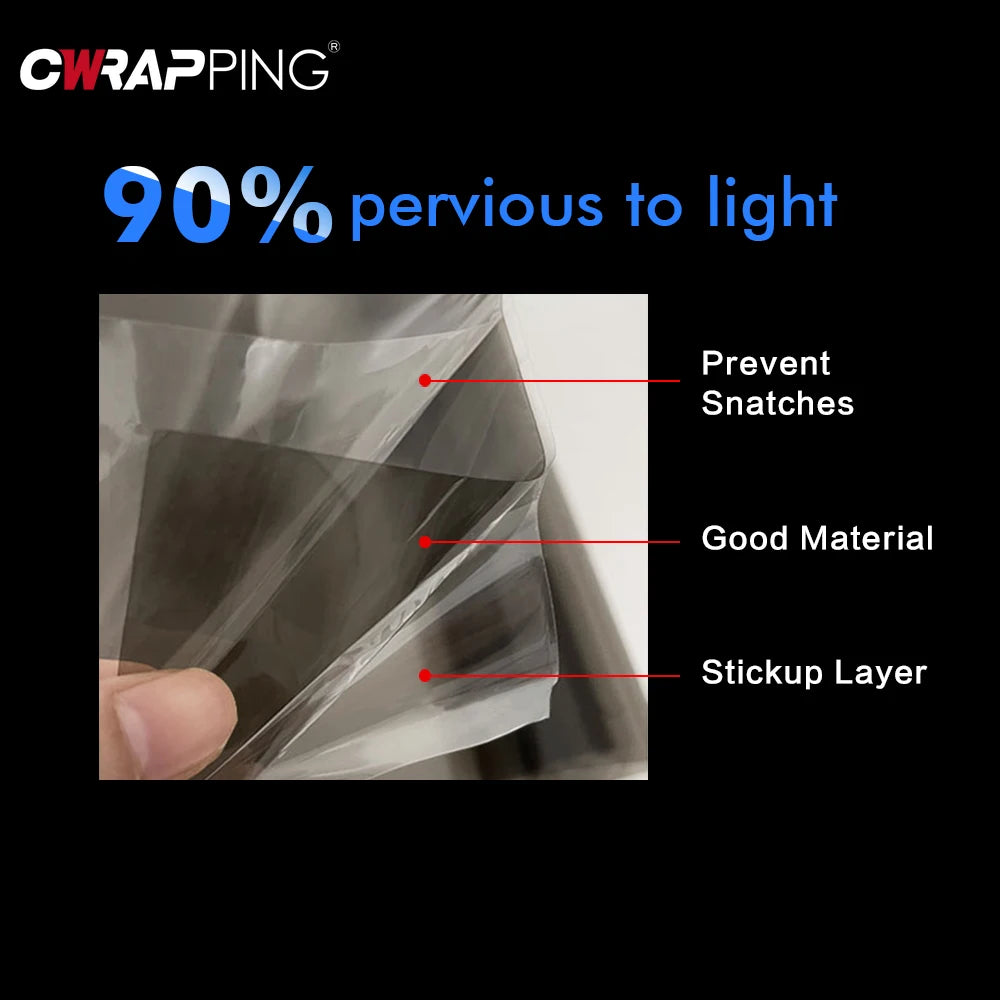 Headlight Tint Film Smoke Black Clear PVC Vinyl Wrap Taillight Fog Light Cover