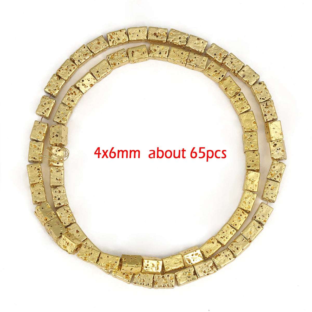 Stone Beads Black Gold Silver Color Volcanic Lava Rondelle Spacer Craft Beads