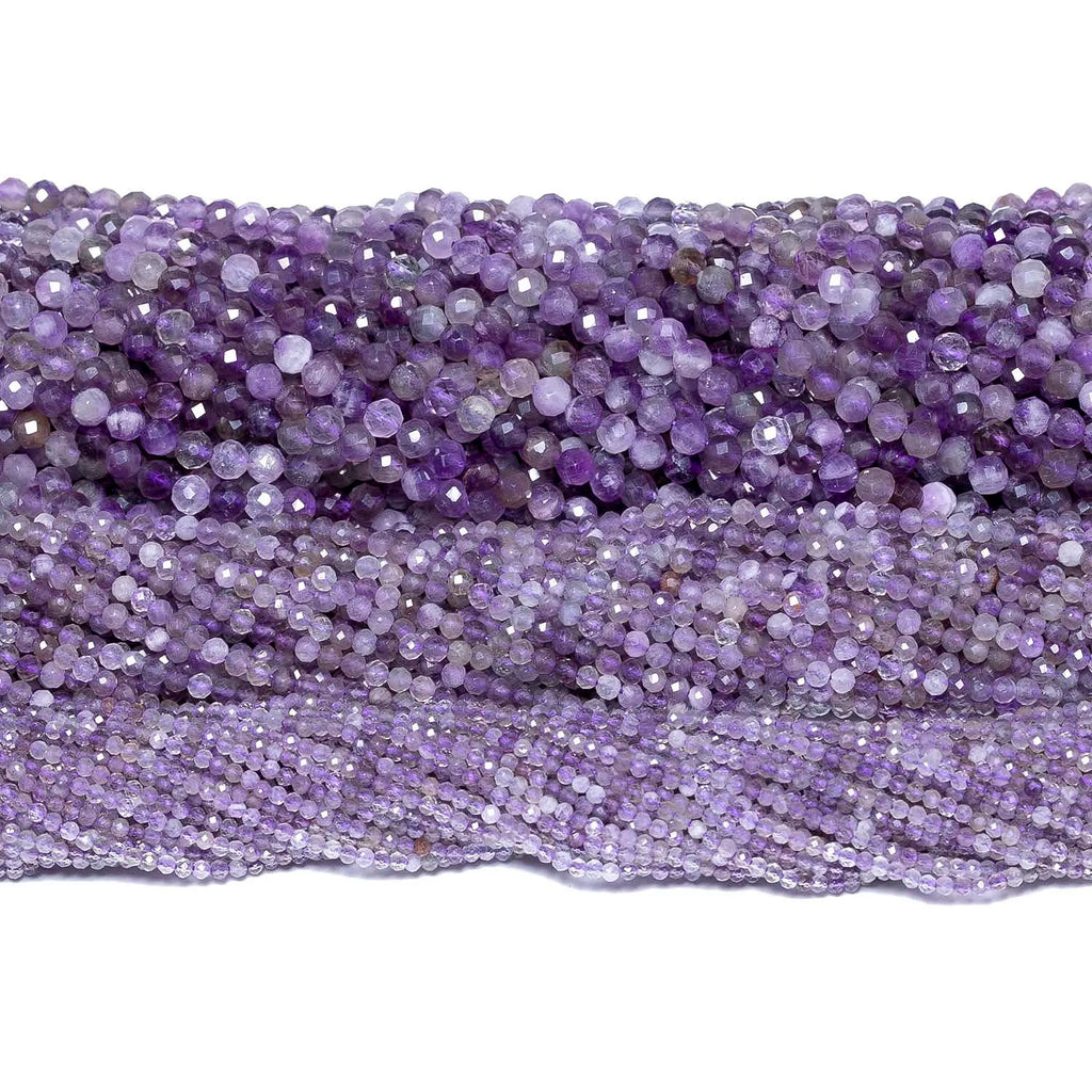 Stone Beads Tiny Faceted Purple Amethyst-Style for DIY Jewelry Making