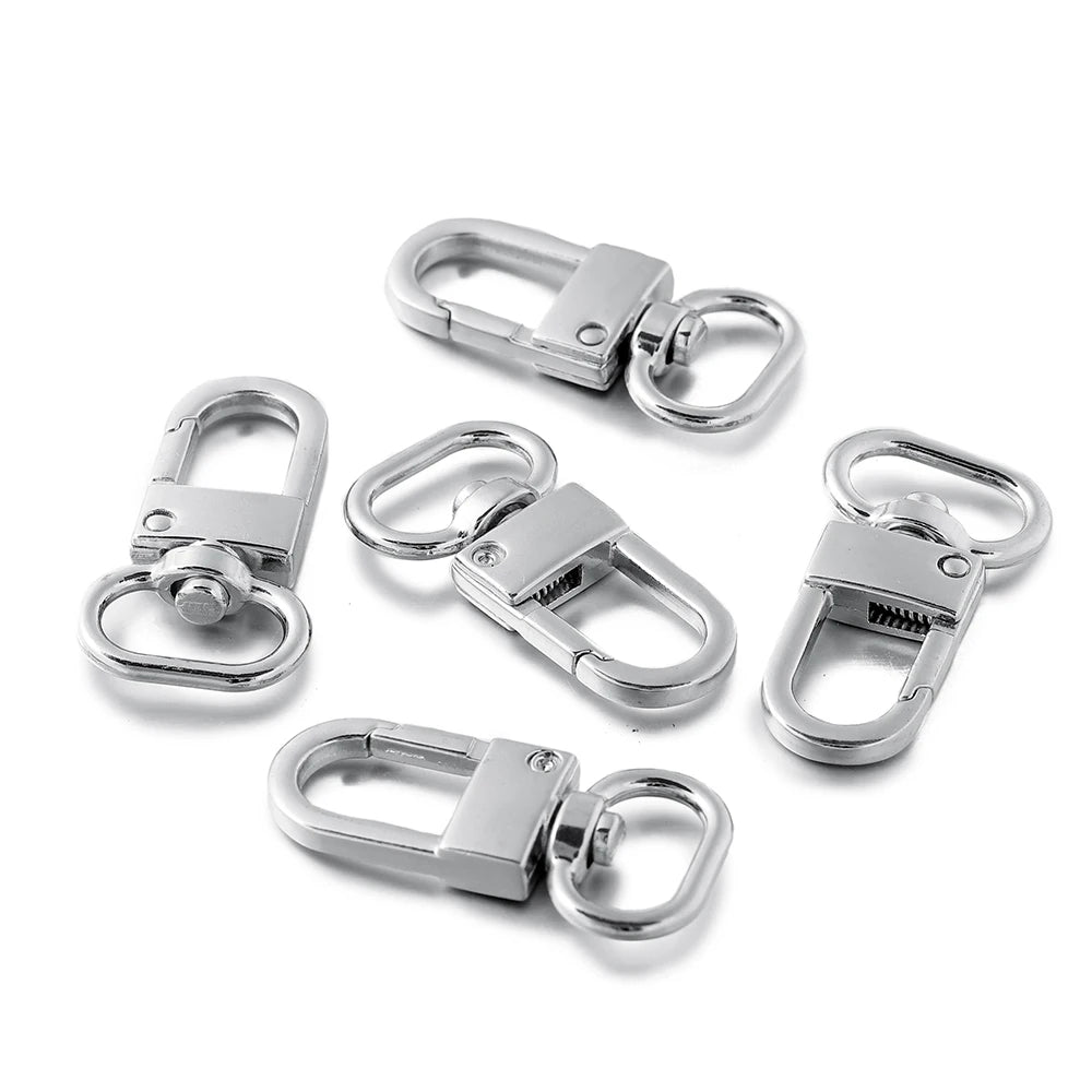 Swivel Lobster Clasps Alloy Keychain Clips Split Rings DIY Jewelry Making