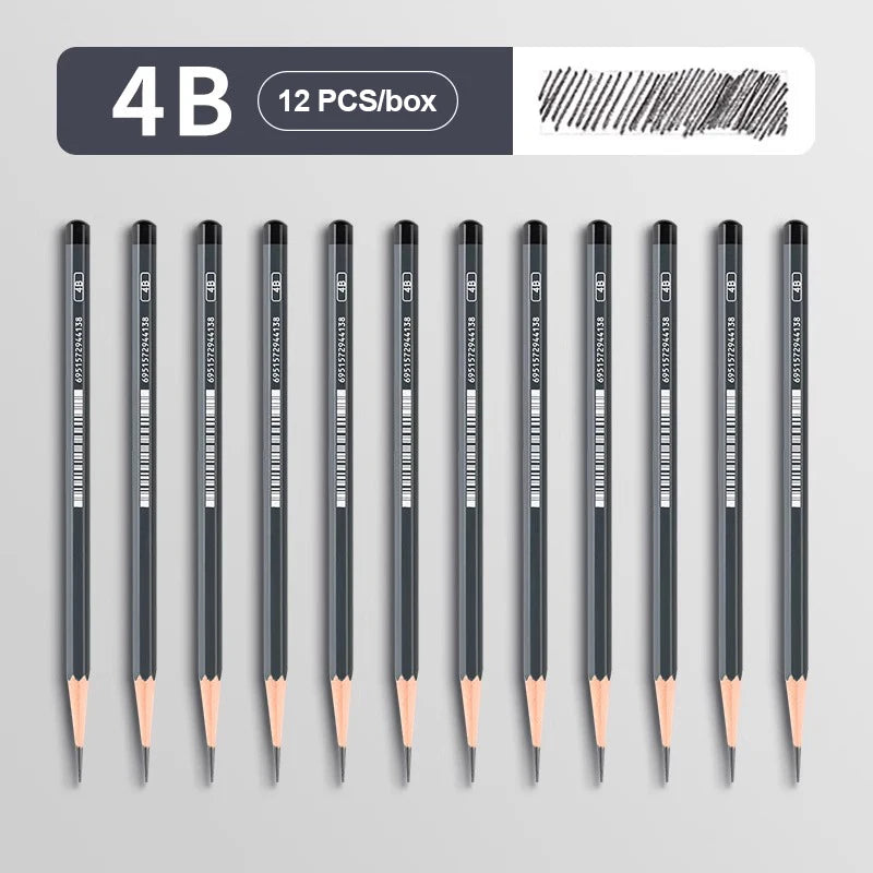 Graphite & Charcoal Sketch Pencil Set — 2H to 14B for Artists & Beginners