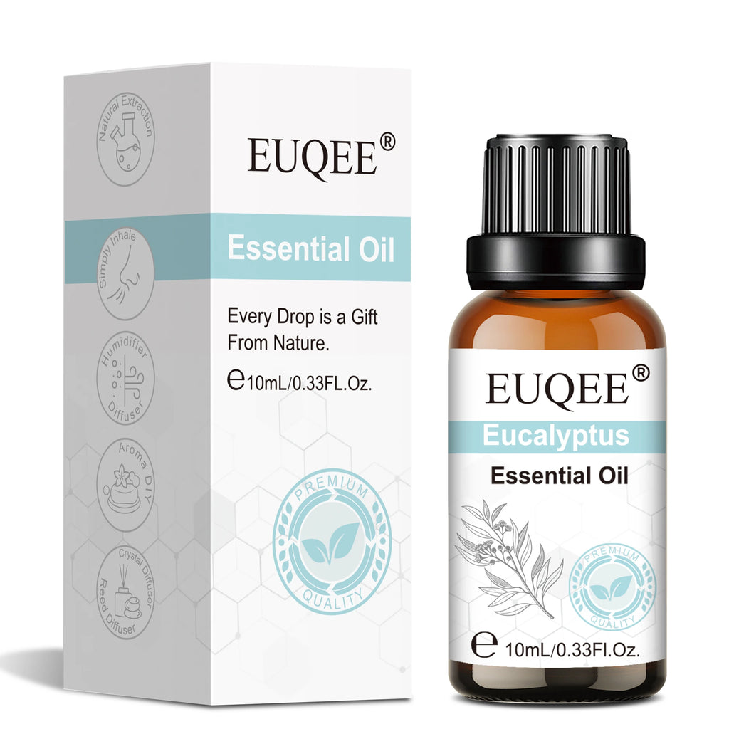 EUQEE 10ml Pure Essential Oil For Humidifier,Diffuser,Candle Making-Eucalyptus Vanilla Citronella Aromatherapy Essential Oils