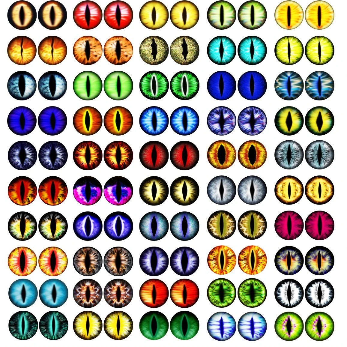 50Pcs 6/8/10/12mm Doll Glass Eye Doll Making Safety Eyes Craft Supply