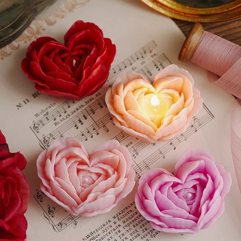 1pc Rose Shaped Scented Candles,Wedding Favors Gift Basket, Bridal Shower Decor,Wedding Decor,Valentine's Day Romantic Decoratio