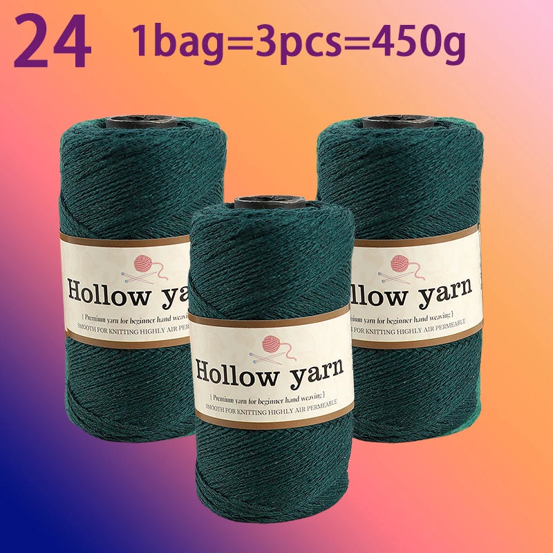 Yarn, Hollow Cord for Bags, Storage Baskets, Floor Mats & Hanging Crafts