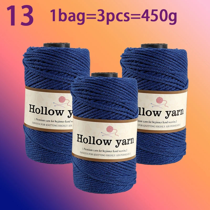 Yarn, Hollow Cord for Bags, Storage Baskets, Floor Mats & Hanging Crafts