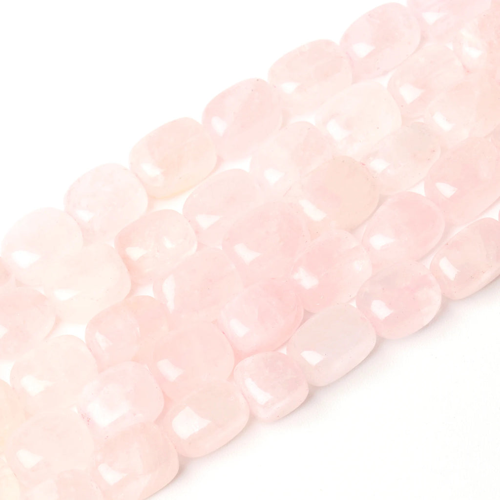 Stone Beads Pink Quartz-Style Square Tube for DIY Jewelry Making Craft Beads