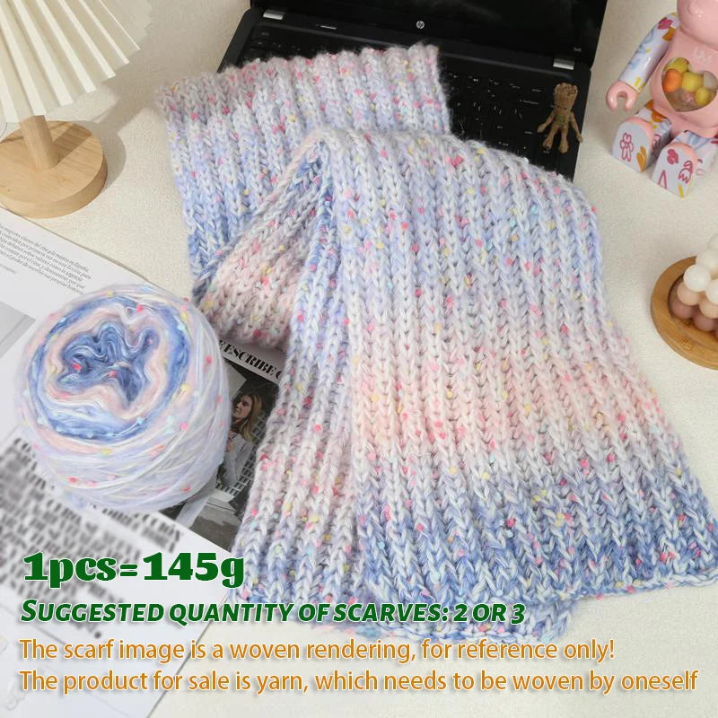 Yarn, Color-Dot Gradient for Handmade Scarves, Hats & Knitting Projects