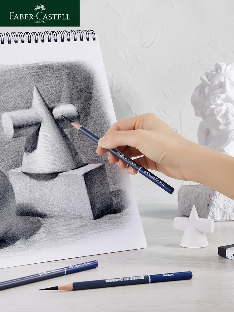 Charcoal & Graphite Sketch Pencil Set — Extra Soft to Hard, 5 or 6 Pieces