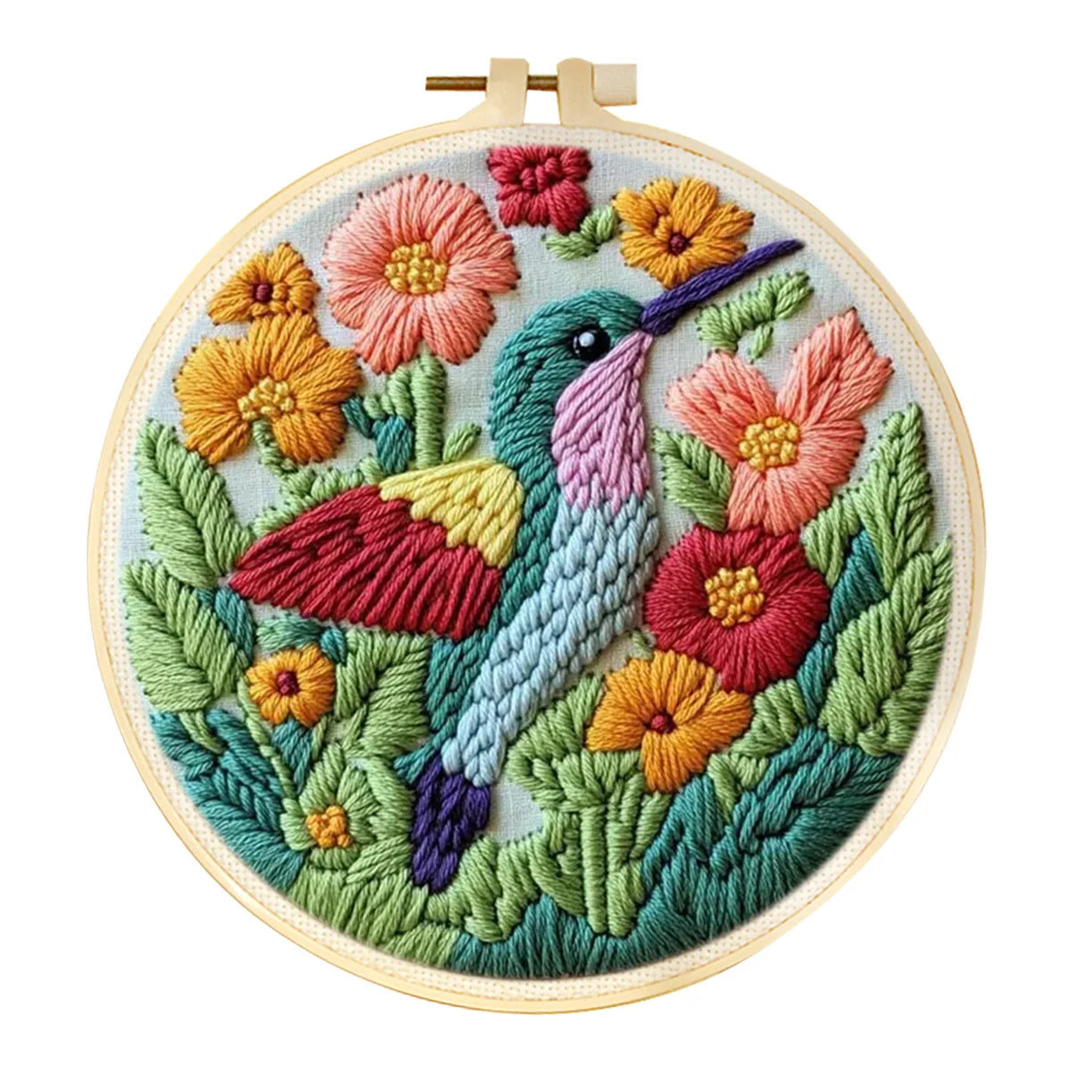 Punch Needle Kit, Animal Patterns with Hoop for Beginner Embroidery Crafts