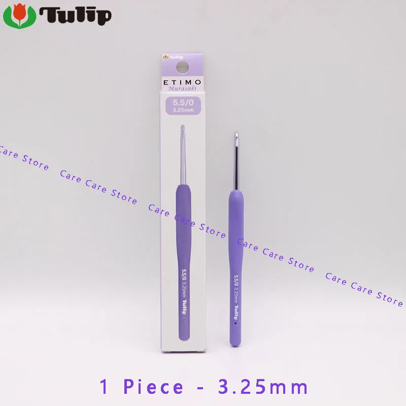 Crochet Hook, Tulip Etimo Murasaki Cushion Grip for Handmade Yarn Crafts
