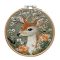 Embroidery Kit, Animal Landscapes with Hoop for Handmade Wall Art & Gifts