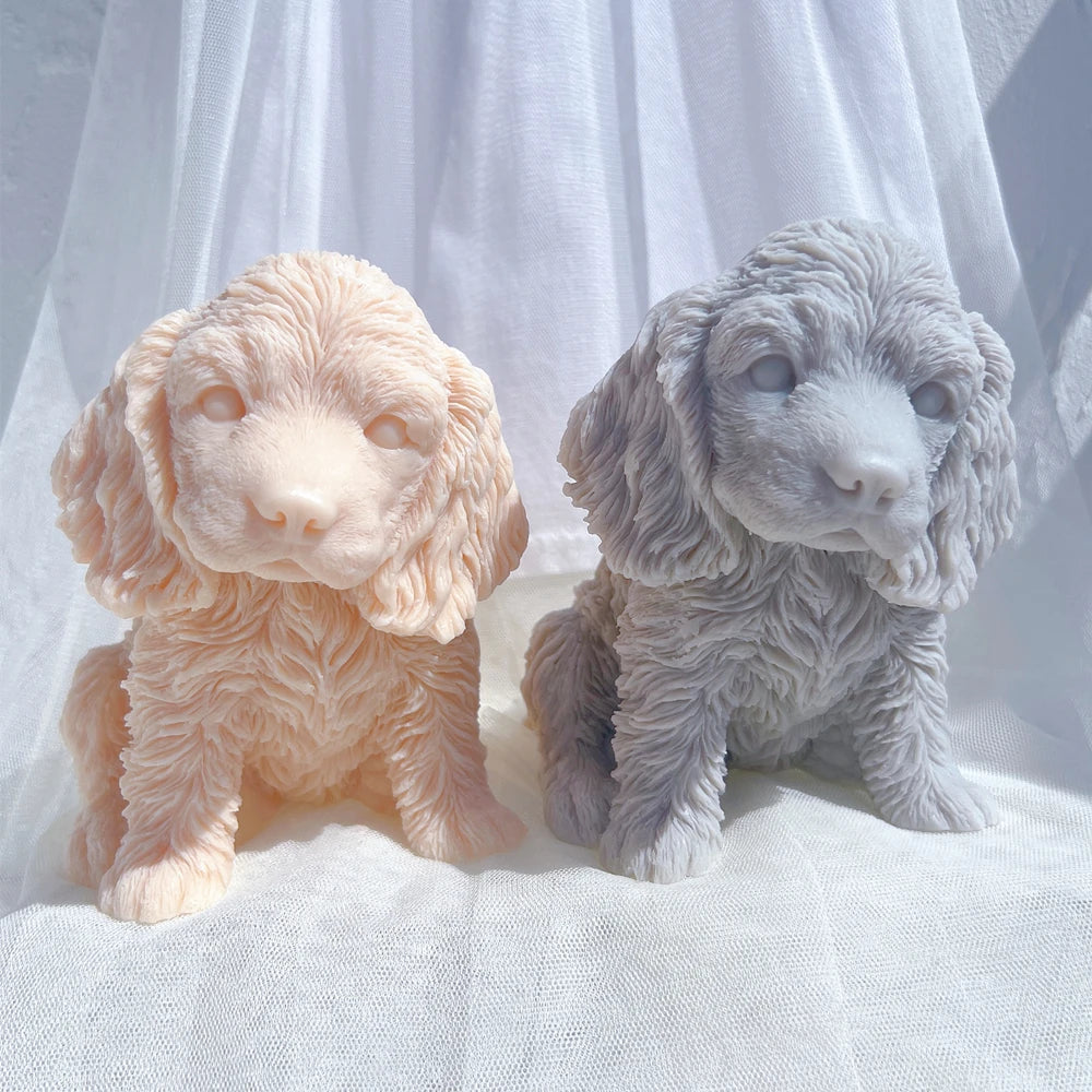Different Breeds Puppy Candle Mold Animal Puppies Soy Wax Silicone Mould Dog Lover Home Decor