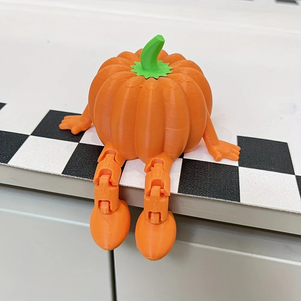 1pc Mini Pumpkin Desktop Ornament Halloween Thanksgiving Party Decoration Joint Mobile Pumpkin Cute Festival Gift Party Favors