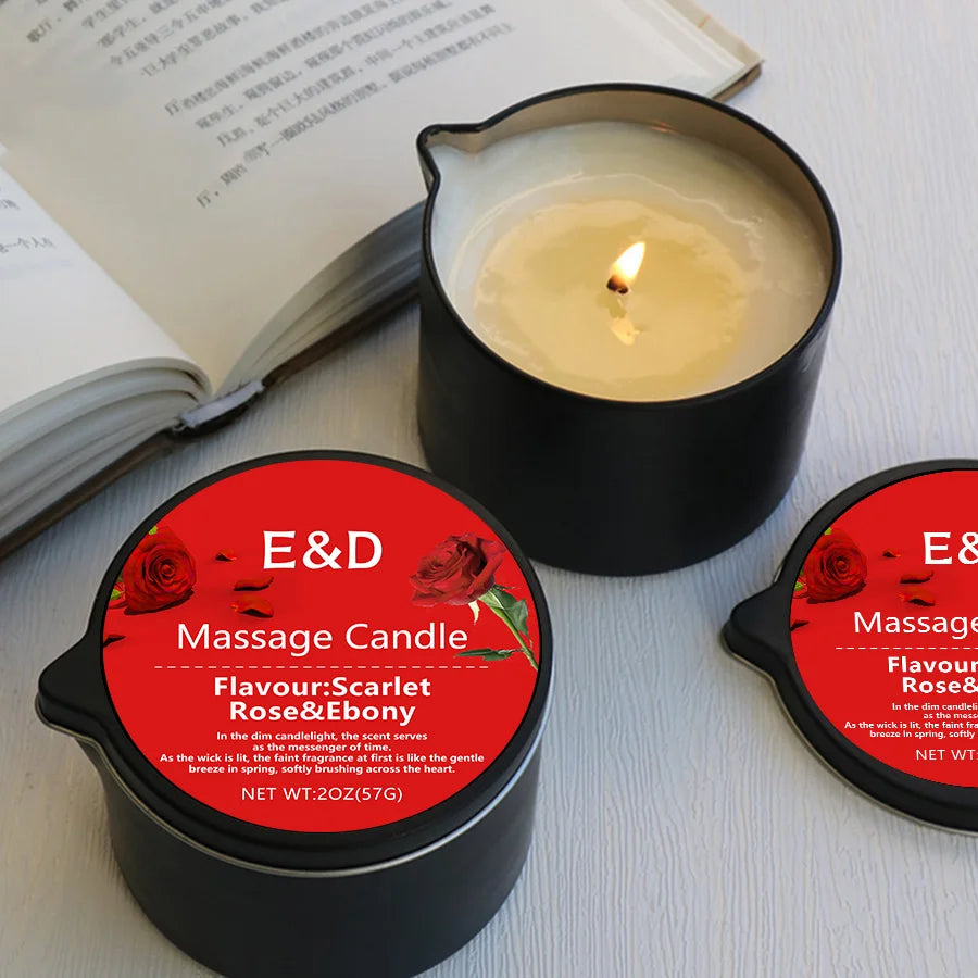 Massage Candles EVODUCK Jasmine Gardenia Lavender Amber Vanilla Fragrances