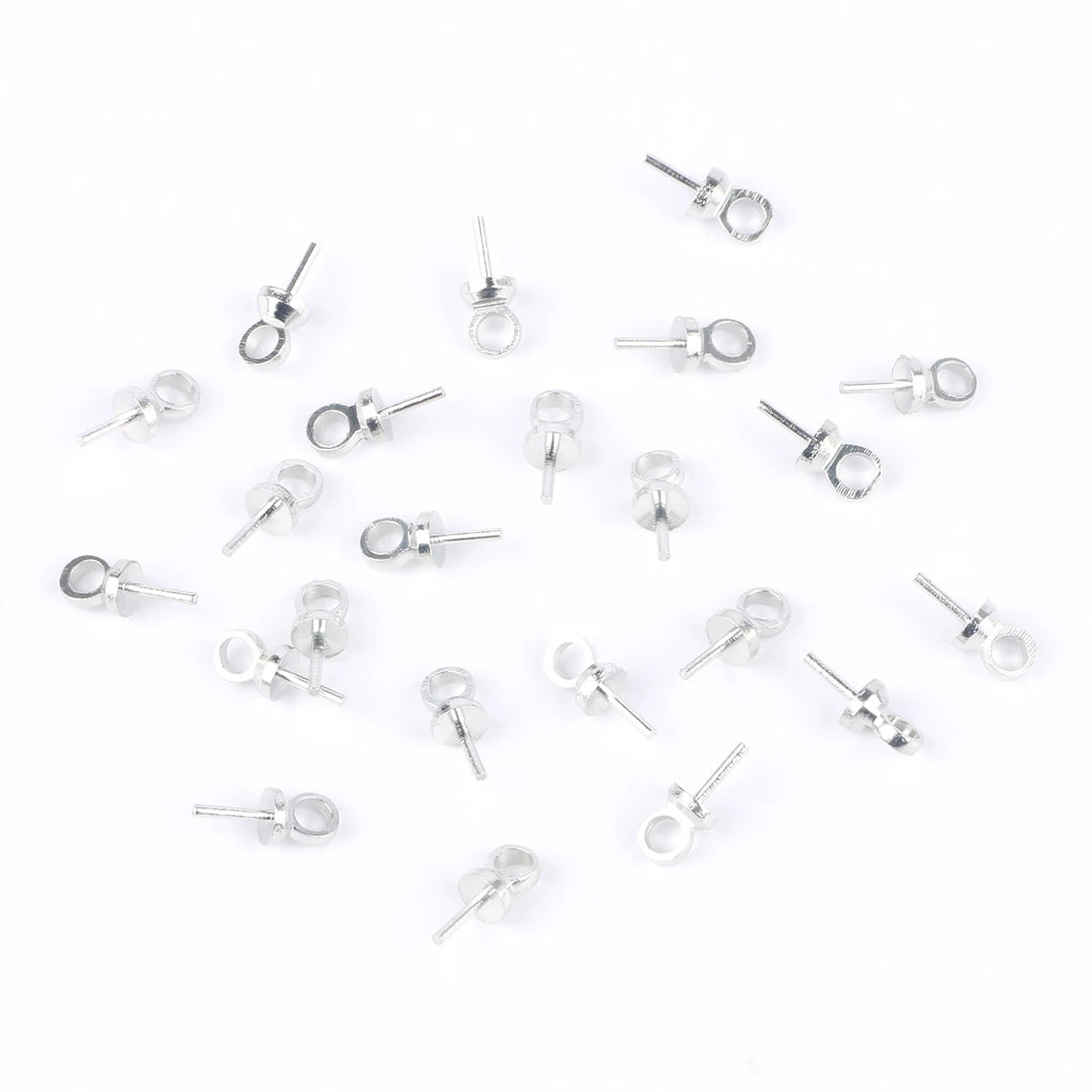 Earring Components Gold Silver Color Basic Pins Stoppers DIY Jewelry Making