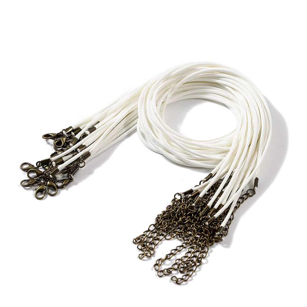 Necklace Cords Braided Leather Adjustable Clasp DIY Jewelry Making