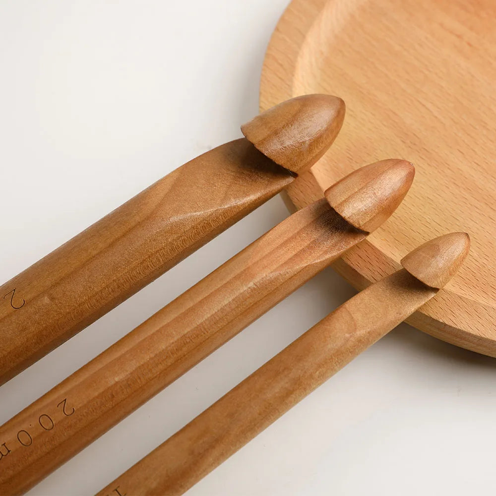Crochet Hooks, Wooden for Handmade Yarn Crafts, Knitting & Crochet