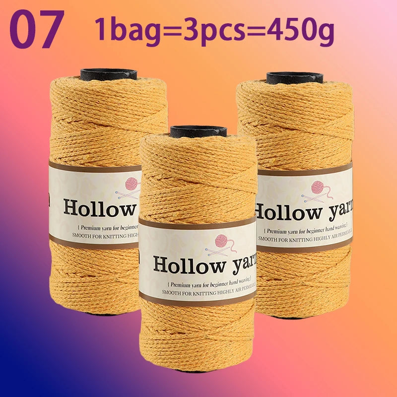 Yarn, Hollow Cord for Bags, Storage Baskets, Floor Mats & Hanging Crafts