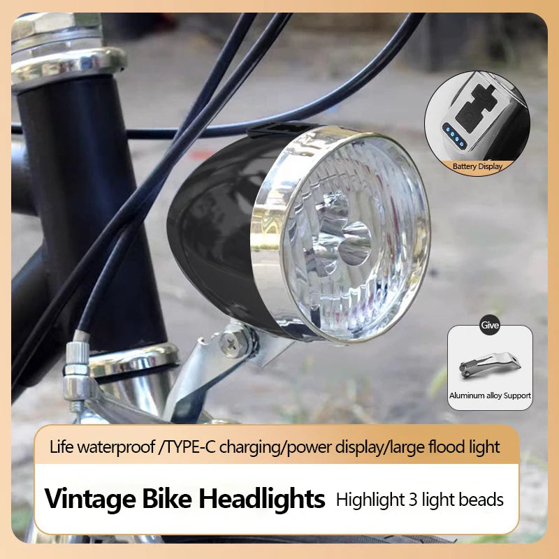 Vintage Bicycle Front Light 3 Premium Quality Replacement Accessory