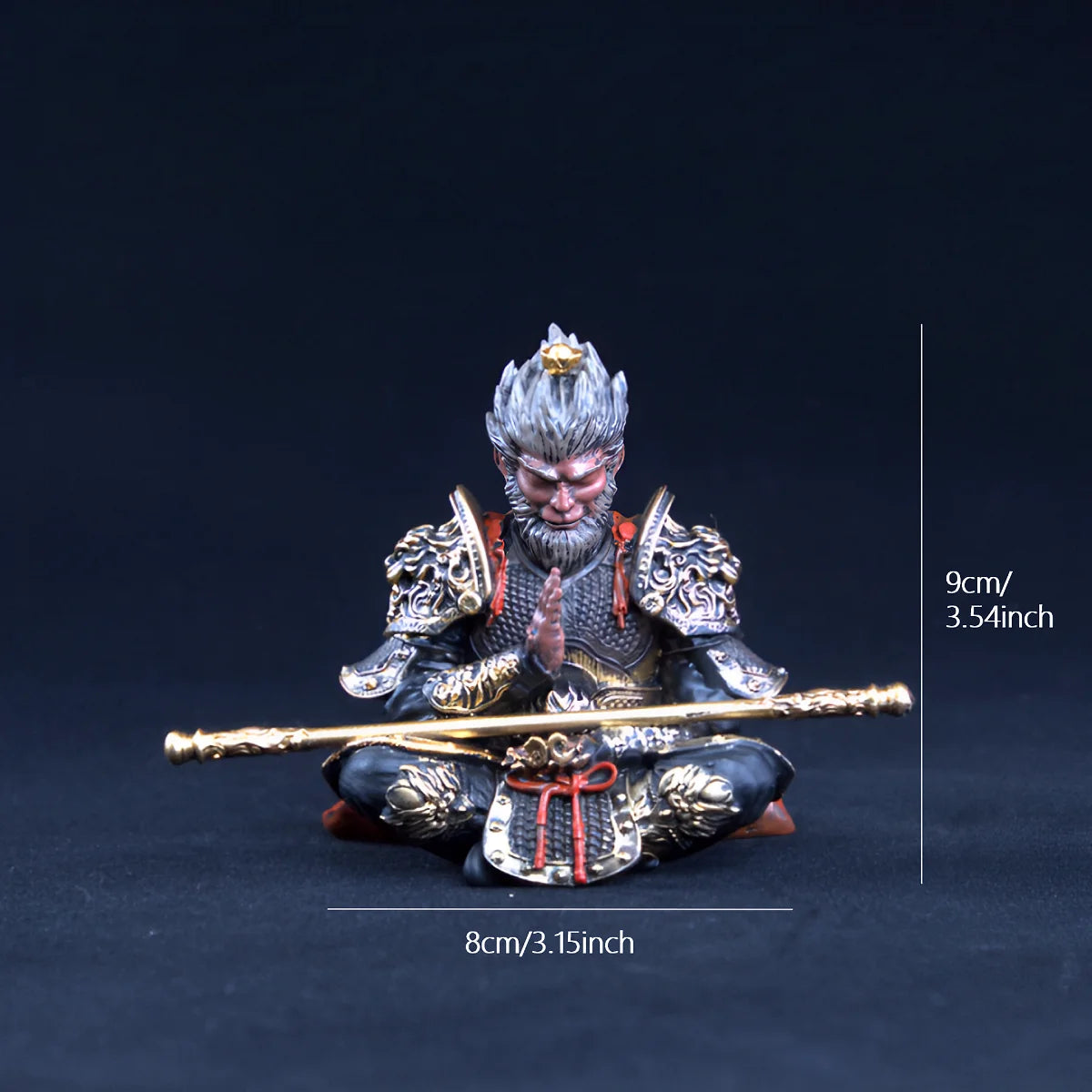 Vibrant Monkey King Figurine 1 Car Dashboard Ornament Decoration