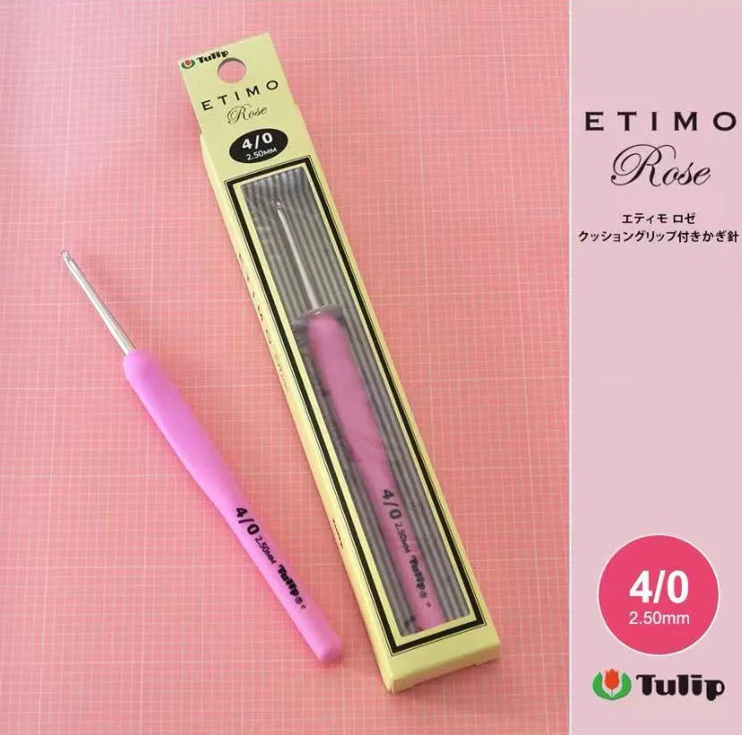 Crochet Hook, Tulip Etimo Rose for Handmade Yarn Crafts & Needlework