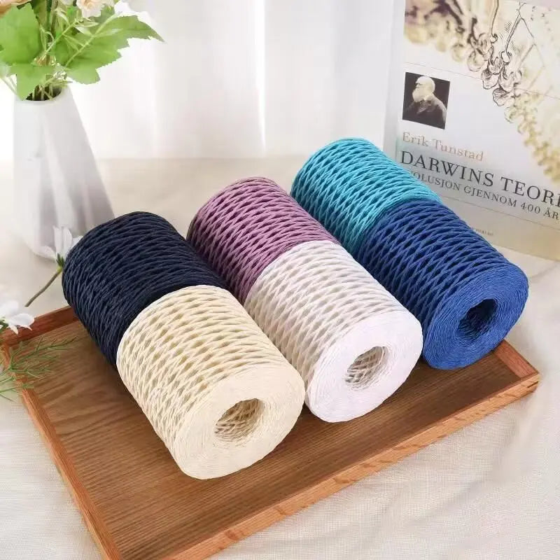 Yarn, Raffia-Style for Summer Hats, Bags, Slippers, Gift Wrap & Crafts