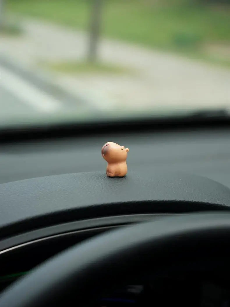 Cute Cartoon Capybara With Duck Car Dashboard Ornament Decoration
