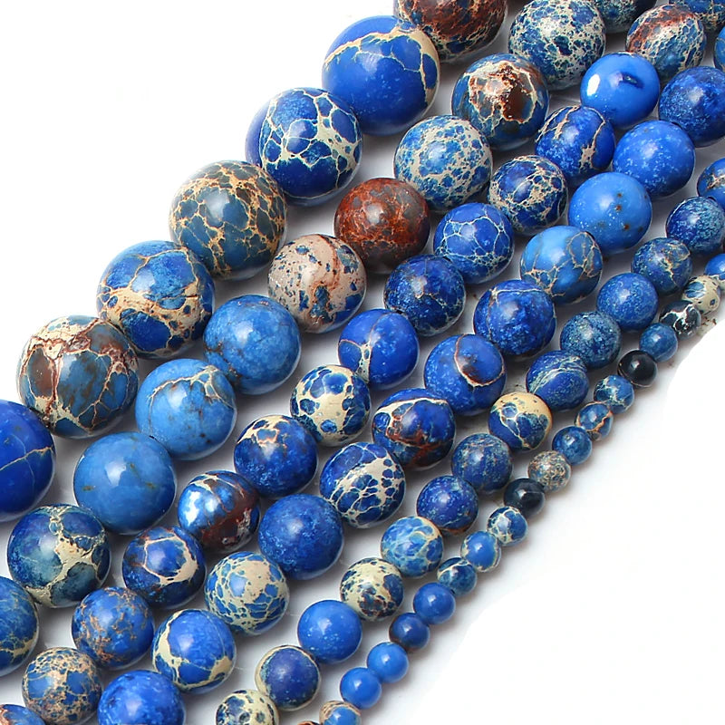 Stone Beads Colorful Sea Sediment Jasper-Style for DIY Jewelry Making