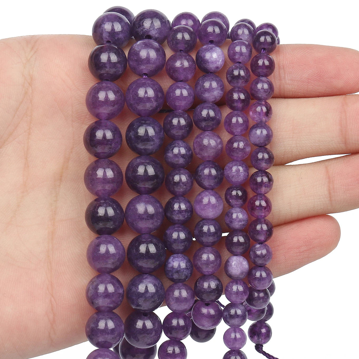 Stone Beads Tiger Eye Amethyst-Style Crystal Spacer Bracelets Necklace