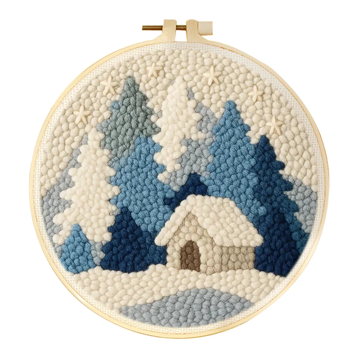 Punch Needle Kit, Cozy Winter Designs for Beginner Embroidery & Home Decor