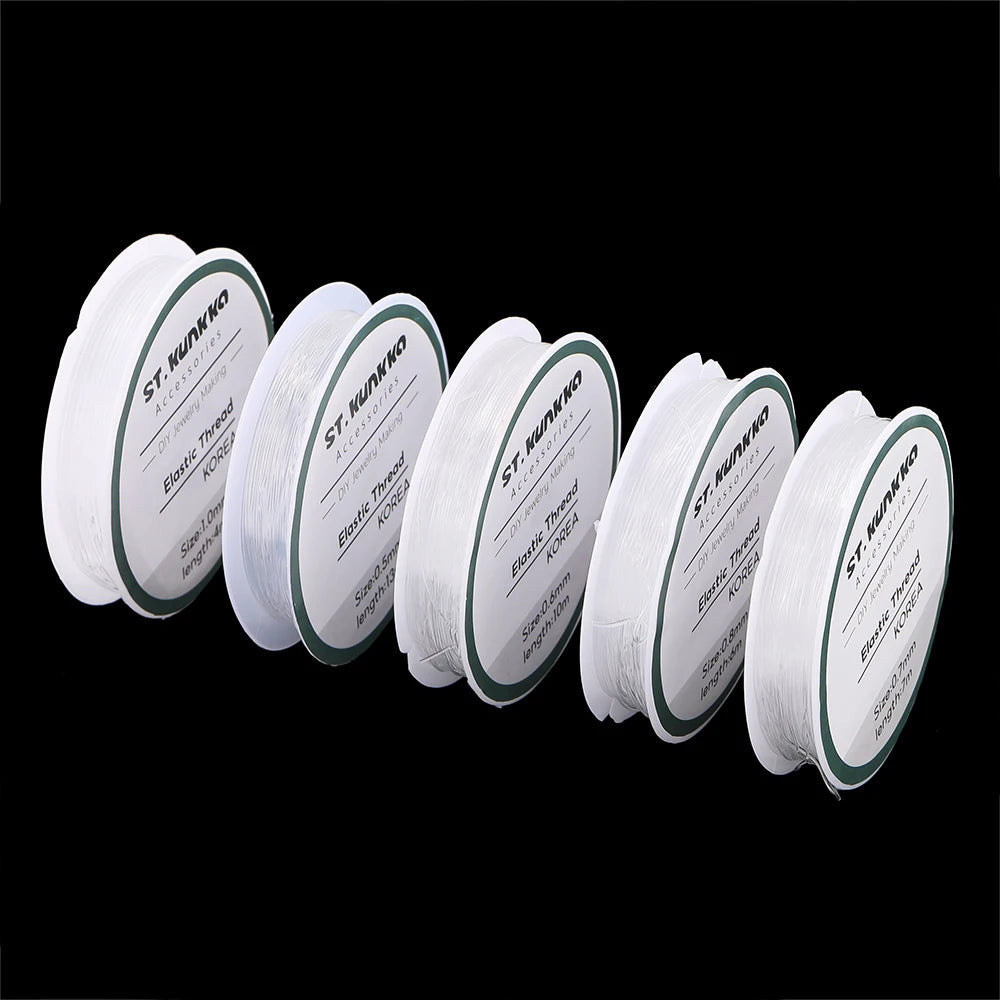 Elastic Beading Cord Clear Rubber Stringing Line DIY Jewelry Making