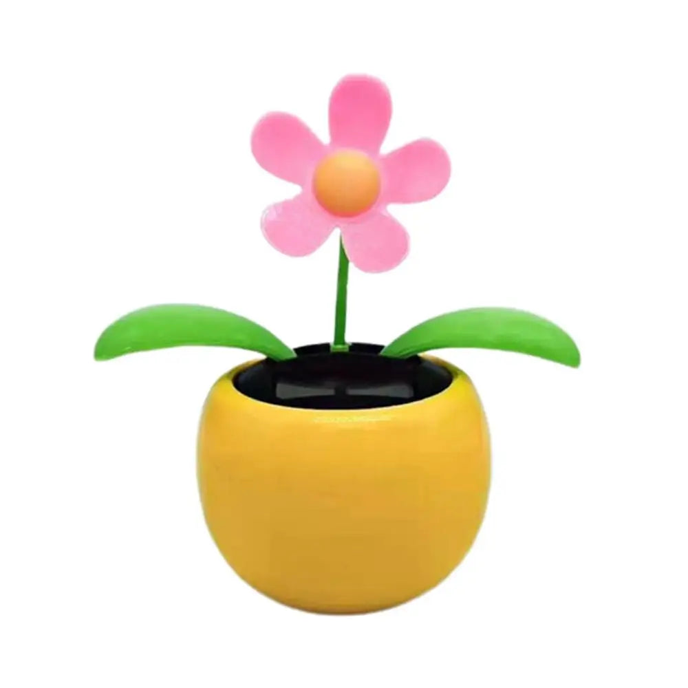 Solar Toy Sunflower Ornaments Dancing Car Dashboard Ornament Decoration
