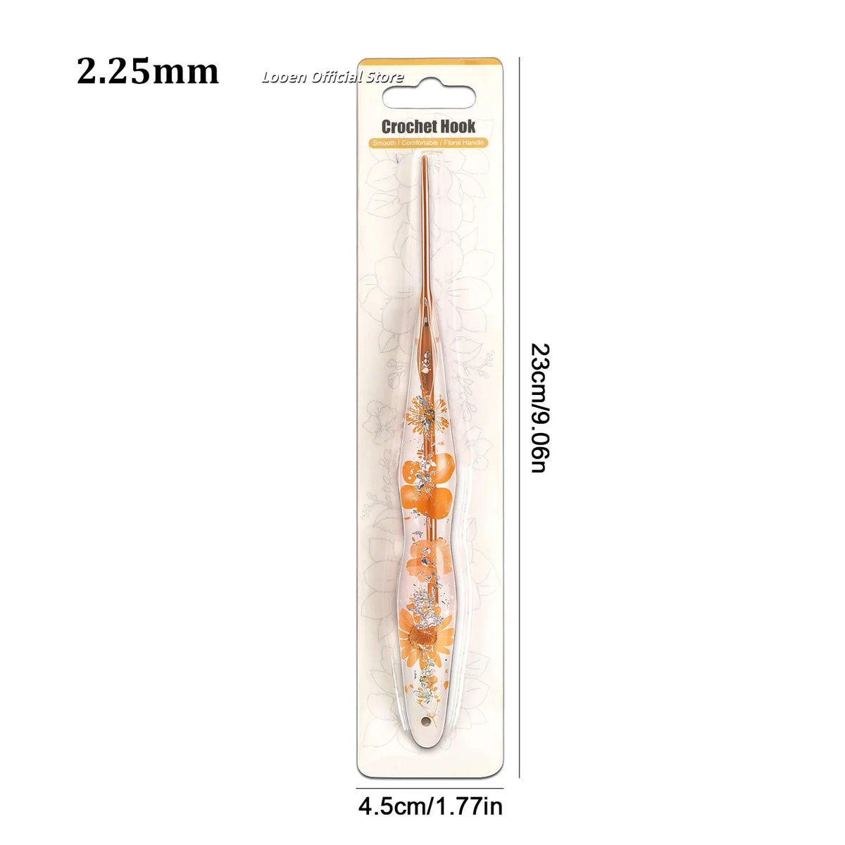Crochet Hook, Resin Handle & Aluminum Tip for Handmade Yarn Projects