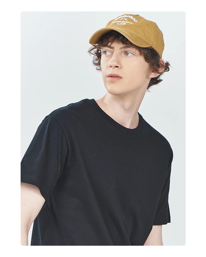 T-Shirt Unisex Solid Color 100% Cotton Loose Fit Short Sleeve Candy Color Tee