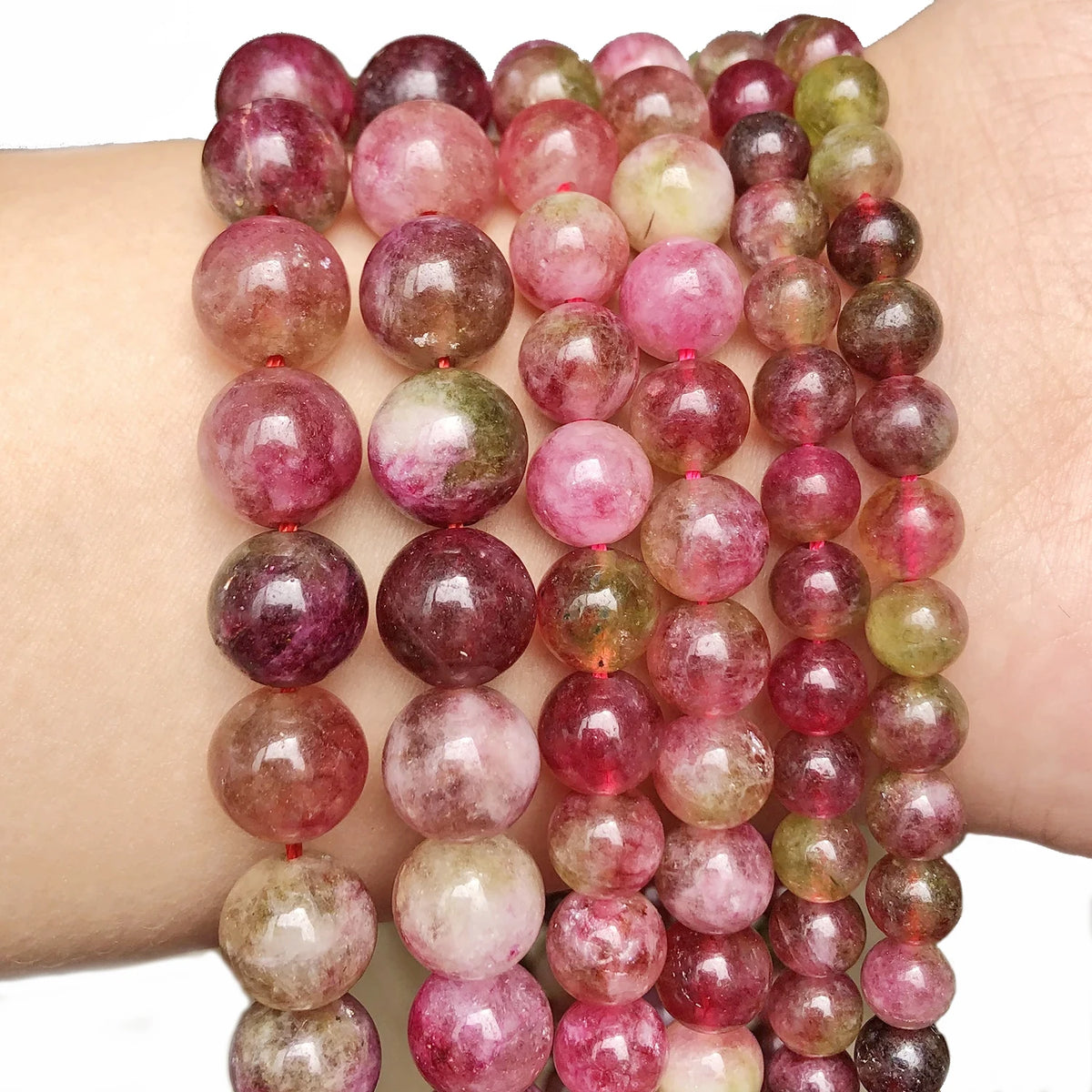 Stone Beads Tiger Eye Amethyst-Style Crystal Spacer Bracelets Necklace