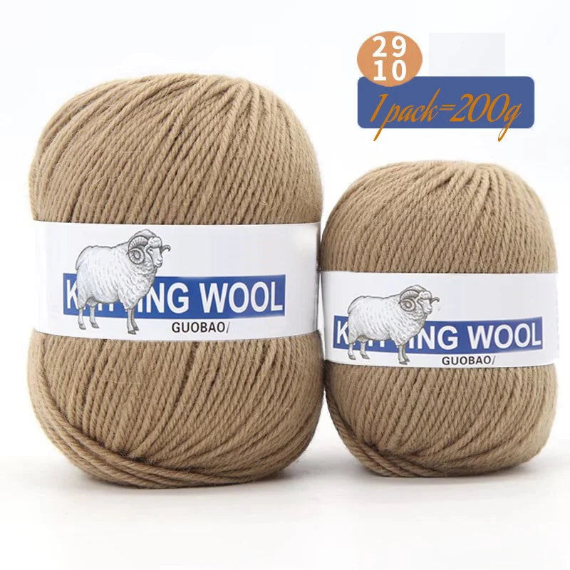 Yarn, Medium Thickness for Knitting Sweaters, Coats, Scarves & Winter Hats