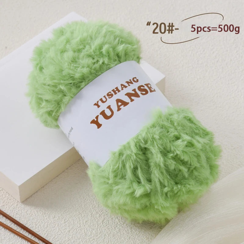 Yarn, Chunky Faux Fur for Crochet Shoes, Bags, Pendants & Slipper Crafts