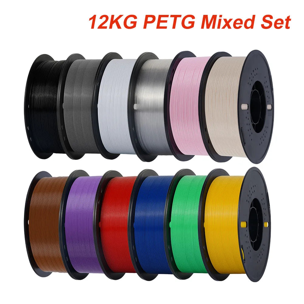 3D Printer Filament PETG 10KG 1.75mm Tangle-Free 20 Colors KINGROON