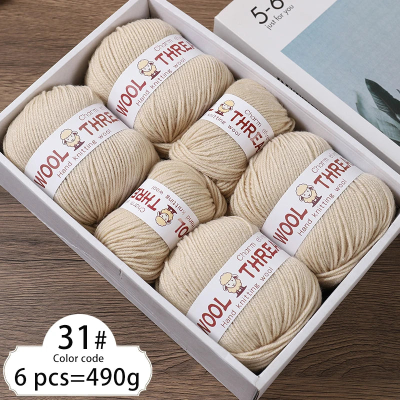 Yarn, Medium-Coarse for Knitting Sweaters, Scarves, Hats & Winter Crafts