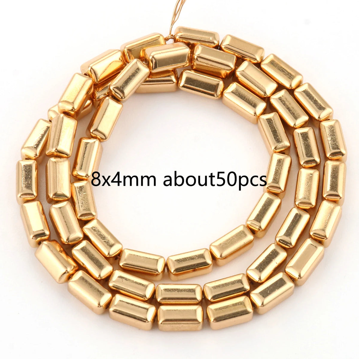 Stone Beads Hematite-Style Gold-Tone Mixed Shapes for DIY Jewelry Making